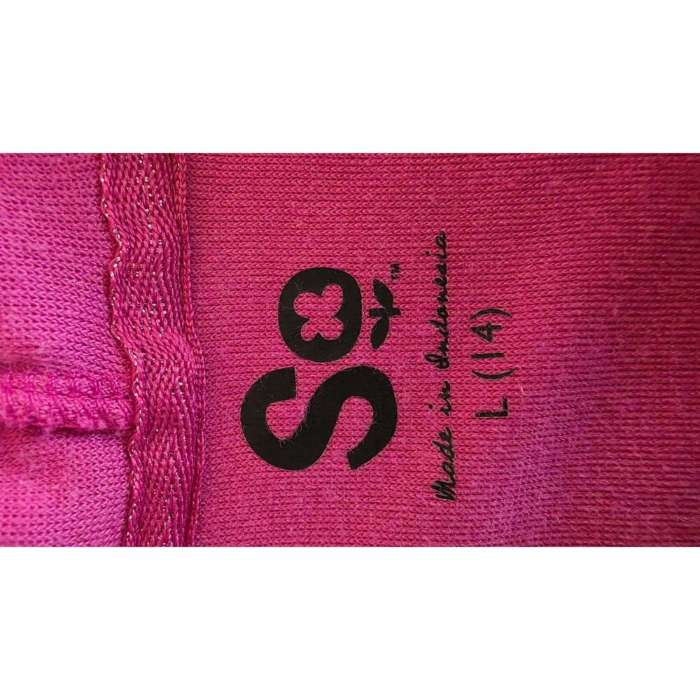 SO Girls Rock On! Pink hooded Jacket Size L (14) - Picture 10 of 12